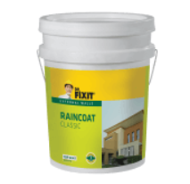 Dr. Fixit Raincoat Classic Exterior Wall Waterproofing Coating, Elastomeric Acrylic Finish for Plaster, Brick and Concrete Facades